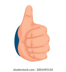 human hand doing good job gesture