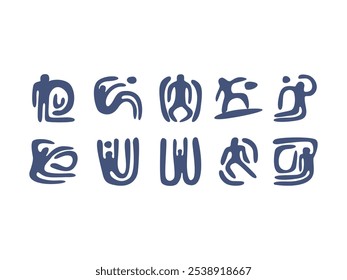 Human Hand Drawn Abstract Element Set