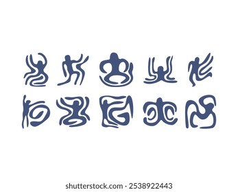 Human Hand Drawn Abstract Element Set