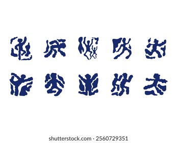 Human Hand Drawn Abstract Set