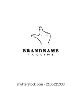 Mano humana con el logotipo de dedo arriba plantilla de diseño de icono de vector moderna ilustración