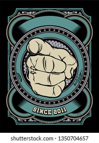 Human hand with the finger pointing or gesturing towards you.isolated and easy to edit. Vector Illustration