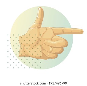 Human Hand - Finger in eine Richtung weisen - Illustration als EPS10-Datei
