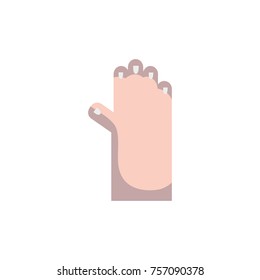 human hand up with fingers and nails