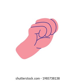 human hand fist gesture icon