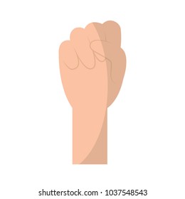 human hand fist held gesture icon vector illustration
