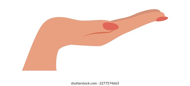 Human hand flat icon Finger showing gesture. Vector illustration