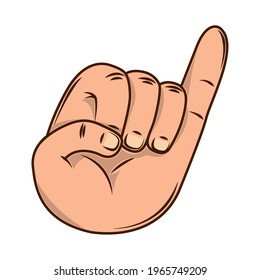 human hand gesture isolated icon