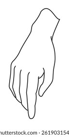 The human hand. Hand gesture with palm. EPS 10 vector illustrations