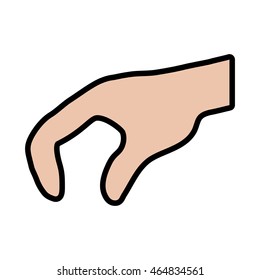 human hand gesture palm icon. Isolated and flat illustration. Vector graphic