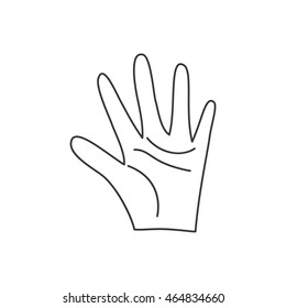 human hand gesture palm icon. Isolated and flat illustration. Vector graphic