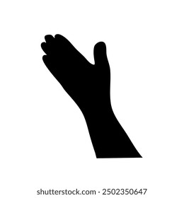 Human hand gesture vector silhouette