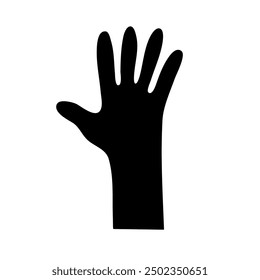 Human hand gesture vector silhouette