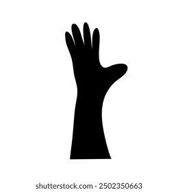 Human hand gesture vector silhouette
