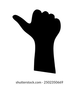 Human hand gesture vector silhouette