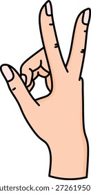Ilustración de diseño de gestos de mano humana