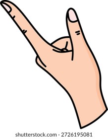 Ilustración de diseño de gestos de mano humana