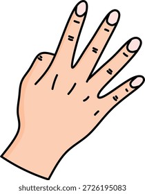 Ilustración de diseño de gestos de mano humana