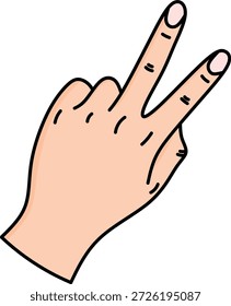 Ilustración de diseño de gestos de mano humana