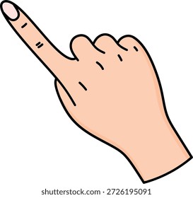 Ilustración de diseño de gestos de mano humana