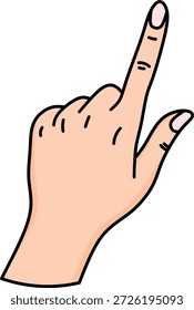 Ilustración de diseño de gestos de mano humana