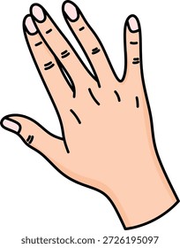 Ilustración de diseño de gestos de mano humana