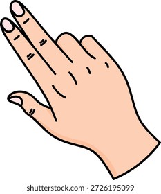 Ilustración de diseño de gestos de mano humana