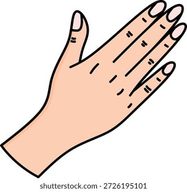 Ilustración de diseño de gestos de mano humana