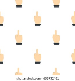 Human hand gesturing with middle finger pattern seamless for any design vector illustration