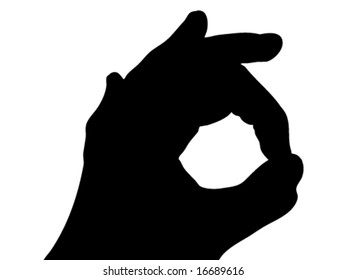 Human hand giving ok