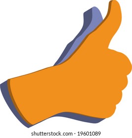 Human hand giving ok