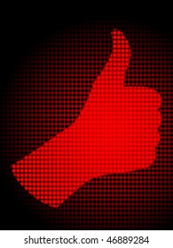 Human hand giving ok