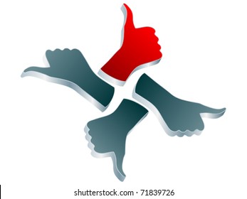 Human hand giving ok