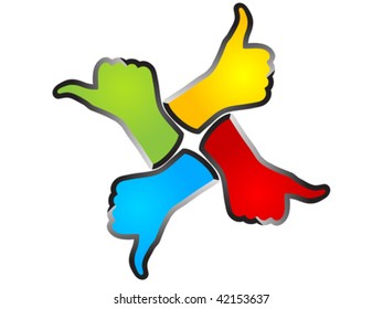 La mano humana da un diseño abstracto correcto