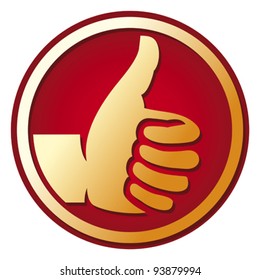 Human hand giving ok icon