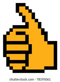 Human hand giving ok (thumbs up)