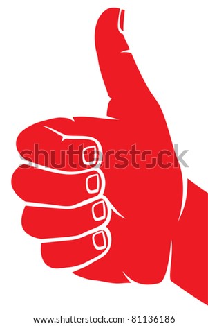 Human hand giving ok (thumbs up)