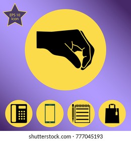 human hand giving something  icon. flat design style.