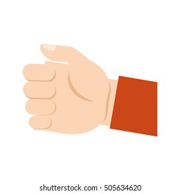 human hand gripping isolated icon vector illustration design