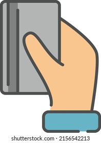 Tarjeta de mano humana. Icono de vector aislado simple.