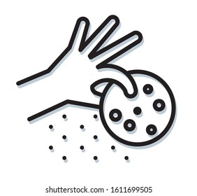 Human Hand Holding Cookies - Icon as EPS 10 File