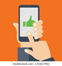 Mano humana sosteniendo un teléfono móvil