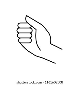 human hand in holding pose. vector illustration