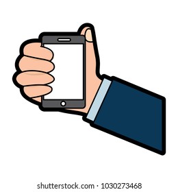 human hand holding smarthpone device technology