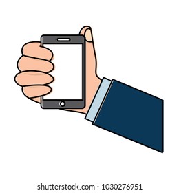 human hand holding smarthpone device technology