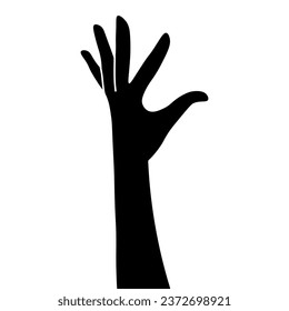 Human hand holding something on white background