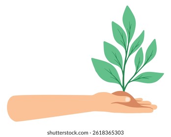 Abbildung des menschlichen Hand-Haltebaums