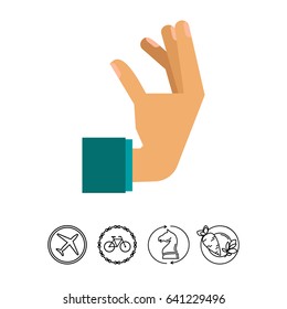 Human hand icon