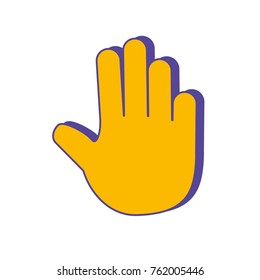 Hand Emoji Vector Stock Vector (Royalty Free) 1264213732