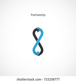 Human hand icon abstract logo design vector template.Business offer,teamwork,partnership icon.Corporate business and industrial logotype symbol.Vector illustration 
